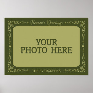 Grußkarten für Foto und Namen der Saison Poster