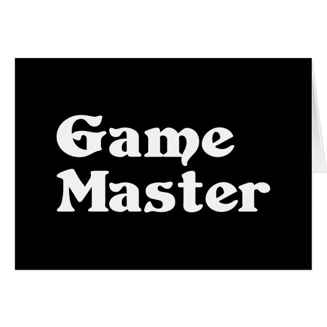 Grußkarten für Gamemaster (Vorderseite (Horizontal))