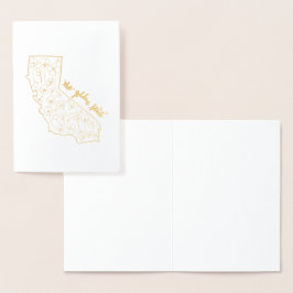 Grußkarten für Golden Staat Folienkarte