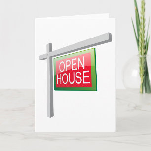 Grußkarten für Open House Real Anwesen signieren Dankeskarte
