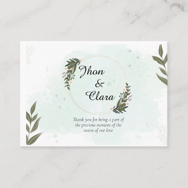 Grußkarten für Paare Visitenkarte (Vorderseite)