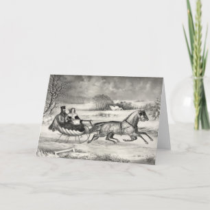 Grußkarten für Sleigh Ride Feiertagskarte