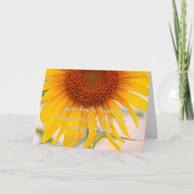 Grußkarten für Sonnenblumen Karte (Vorderseite)