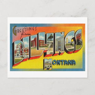 Grußkarten im Vintage-Stil aus Billings, Montana Postkarte