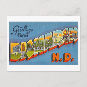 Grußkarten im Vintage-Stil aus Bismarck, North Dak Postkarte