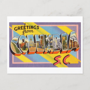 Grußkarten im Vintage-Stil aus Columbia, South Car Postkarte