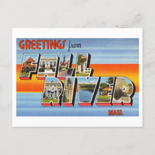 Grußkarten im Vintage-Stil aus Fall River, Massach Postkarte