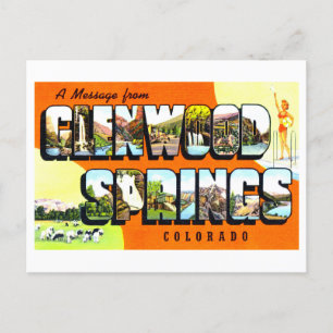 Grußkarten im Vintage-Stil aus Glenwood Springs, C Postkarte