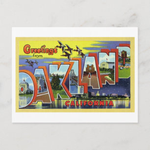Grußkarten im Vintage-Stil aus Oakland, Kalifornie Postkarte