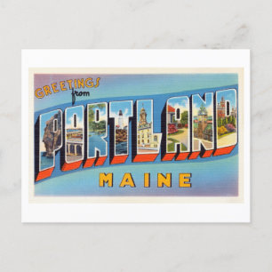 Grußkarten im Vintage-Stil aus Portland, Maine Postkarte