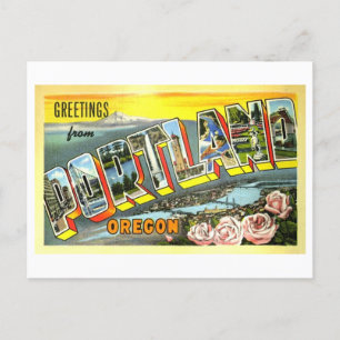 Grußkarten im Vintage-Stil aus Portland, Oregon Postkarte