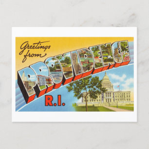 Grußkarten im Vintage-Stil aus Providence, Rhode I Postkarte