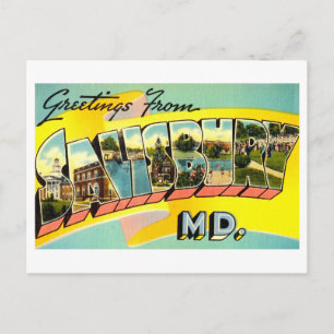 Grußkarten im Vintage-Stil aus Salisbury, Maryland Postkarte