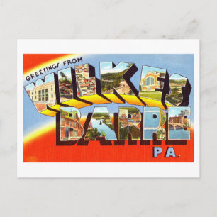 Grußkarten im Vintage-Stil aus Wilkes-Barre, Penns Postkarte