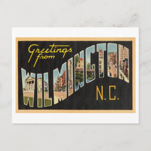 Grußkarten im Vintage-Stil aus Wilmington, North C Postkarte