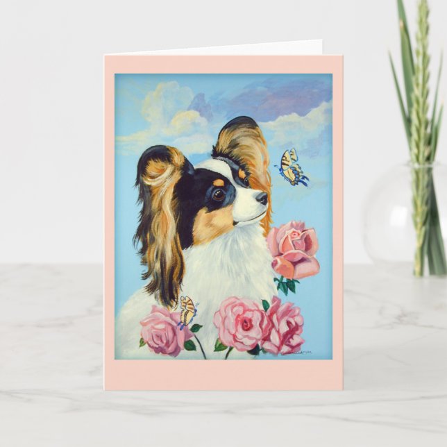 Grußkarten Papillon Karte (Vorderseite)