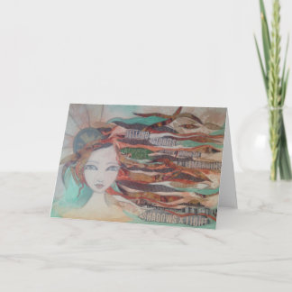 Grußkarten-Schatten und Licht Karte