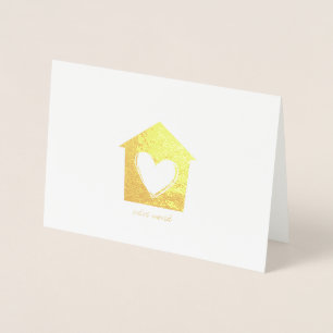 Grußkarten von Etched Gold Foil House Folienkarte