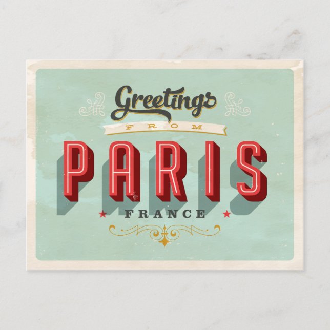 Grußkarten von Paris Postkarte (Vorderseite)