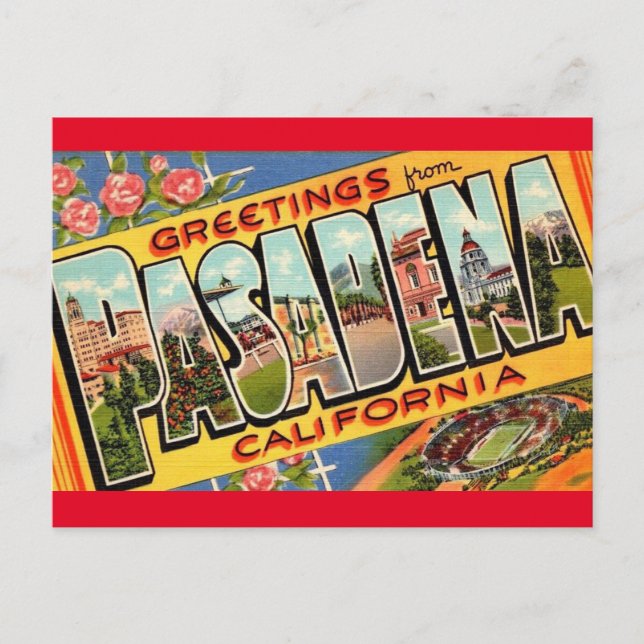 Grußkarten von Pasadena California Postkarte (Vorderseite)