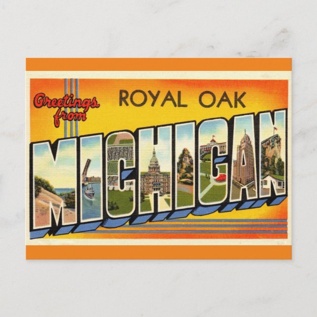 Grußkarten von Royal Oak Michigan Postkarte (Vorderseite)