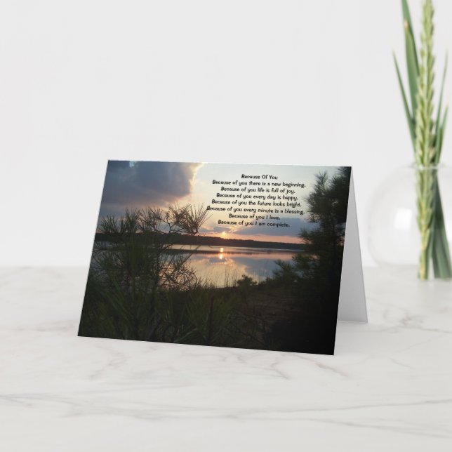 Grußkarten wegen dir 13 karte (Vorderseite)