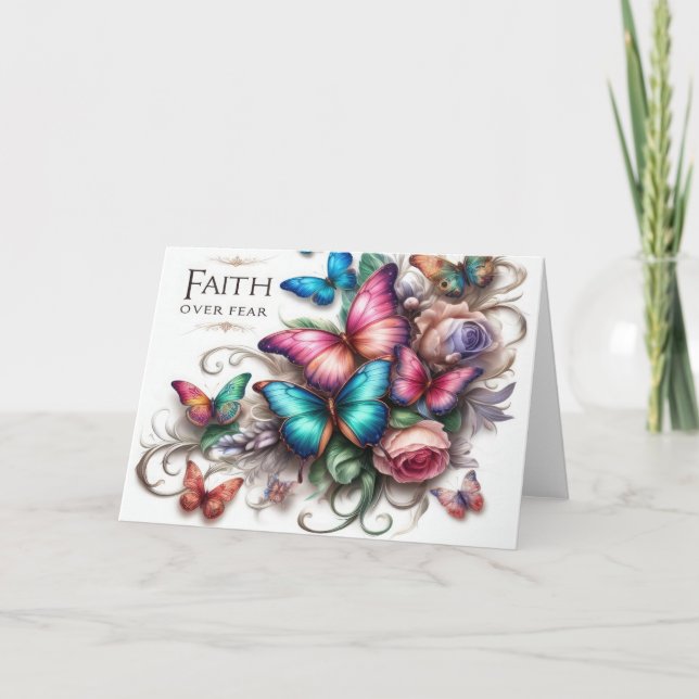 Grußkartengefallen über Furcht lebendige Card-12x1 Karte (Vorderseite)