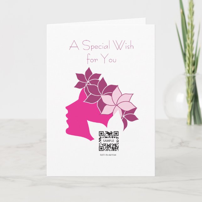 Grußkartenvorlage Aphrodite Wellness-Center und Bo Karte (Vorderseite)