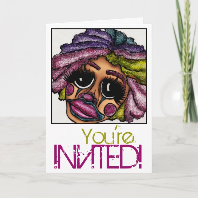 Grußkartenvorlage, Text anpassen Einladung (Vorderseite)