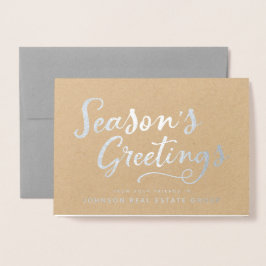 Grußtypografie der Saison | Feierliche Grüße Folienkarte