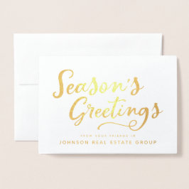 Grußtypografie der Saison | Feierliche Grüße Folienkarte