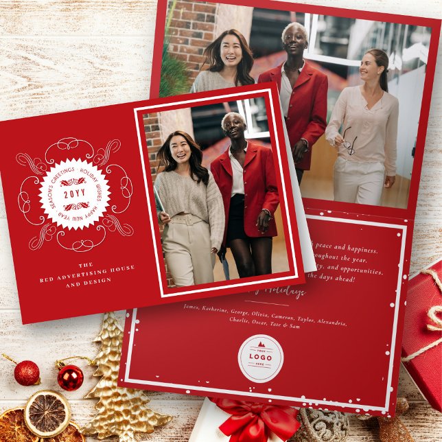 Grußveranstaltung für klassisches Siegel Foto Feiertagskarte (Von Creator hochgeladen)