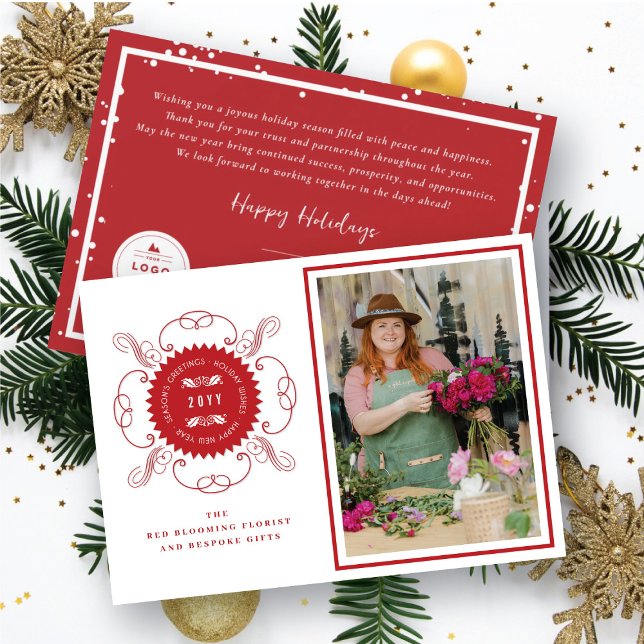 Grußveranstaltung für klassisches Siegel Foto Feiertagskarte (Von Creator hochgeladen)