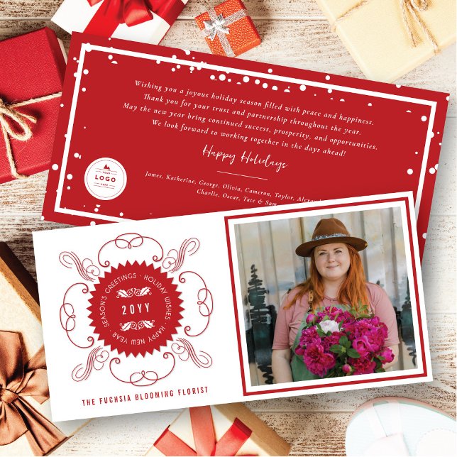 Grußveranstaltung für klassisches Siegel Foto Feiertagskarte (Von Creator hochgeladen)