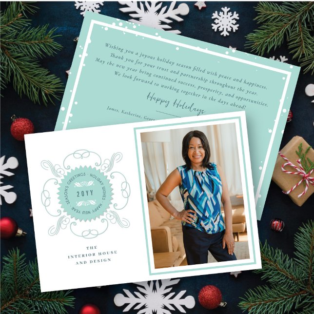 Grußveranstaltung für klassisches Siegel Foto Feiertagskarte (Von Creator hochgeladen)