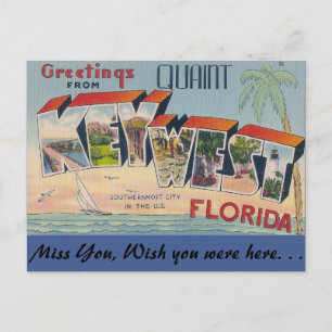 Grußworte aus Key West Postkarte
