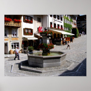 Gruyères in der Schweiz Poster
