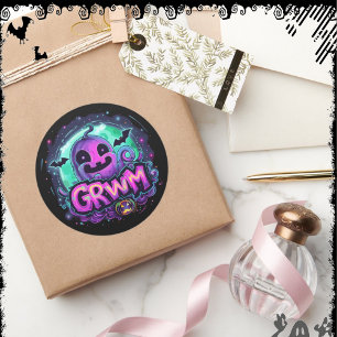 GRWM ExDesigner Halloween Runder Aufkleber
