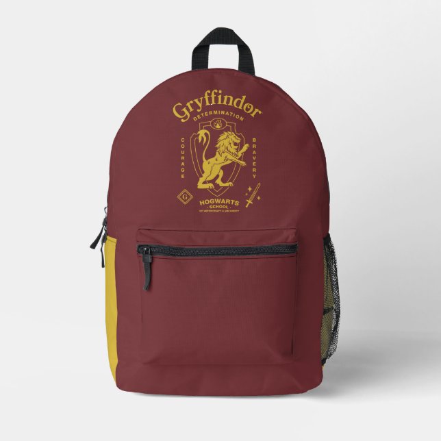 GRYFFINDOR™ Determination Courage Bravery Crest Bedruckter Rucksack (Vorderseite)