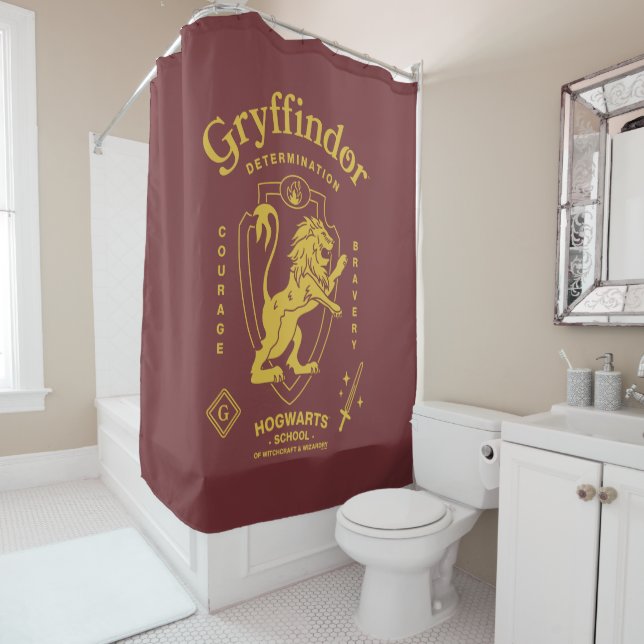 GRYFFINDOR™ Determination Courage Bravery Crest Duschvorhang (Beispiel)