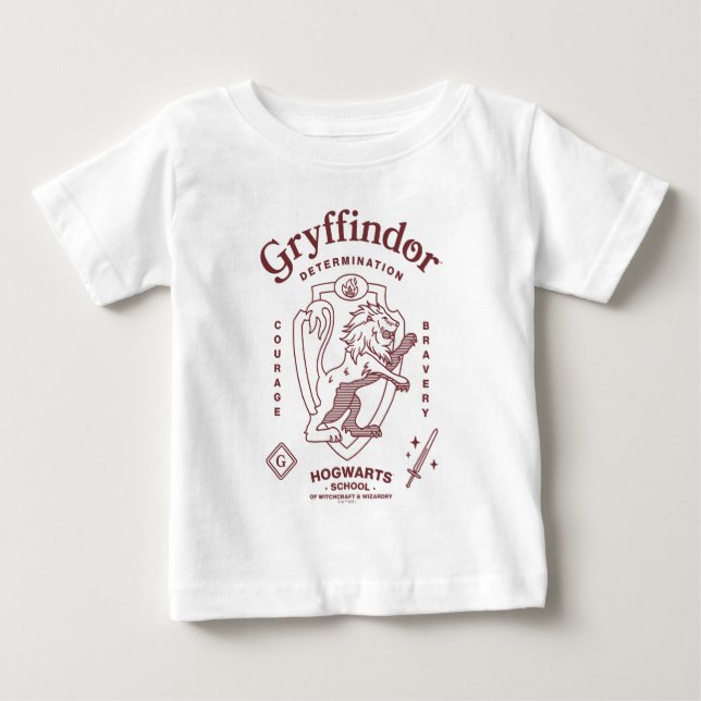 GRYFFINDOR™ Entschlossenheit Mut Tapferkeit Wappen Baby T-shirt (Vorderseite)