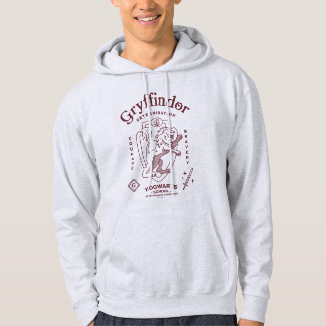 GRYFFINDOR™ Entschlossenheit Mut Tapferkeit Wappen Hoodie (Vorderseite)