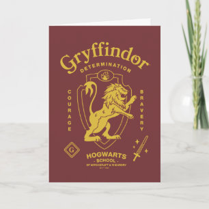 GRYFFINDOR™ Entschlossenheit Mut Tapferkeit Wappen Karte