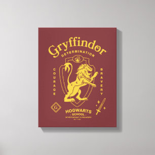 GRYFFINDOR™ Entschlossenheit Mut Tapferkeit Wappen Leinwanddruck