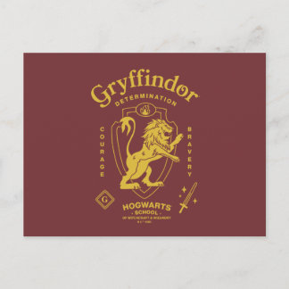 GRYFFINDOR™ Entschlossenheit Mut Tapferkeit Wappen Postkarte