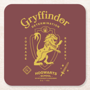 GRYFFINDOR™ Entschlossenheit Mut Tapferkeit Wappen Rechteckiger Pappuntersetzer