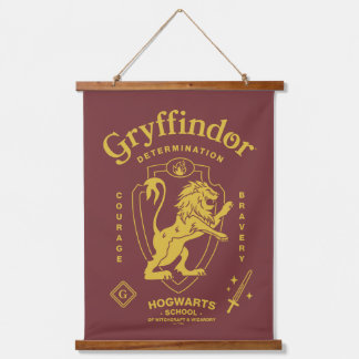GRYFFINDOR™ Entschlossenheit Mut Tapferkeit Wappen Wandteppich Mit Holzrahmen