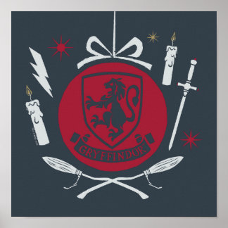 GRYFFINDOR™ Holiday Bauble Graphic Poster