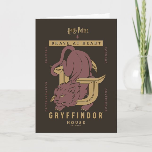 GRYFFINDOR™ House Brave at Heart Karte (Vorderseite)