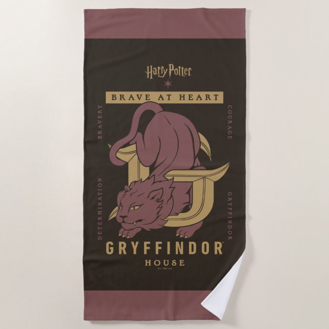 GRYFFINDOR™ House Brave at Heart Strandtuch (Vorderseite)